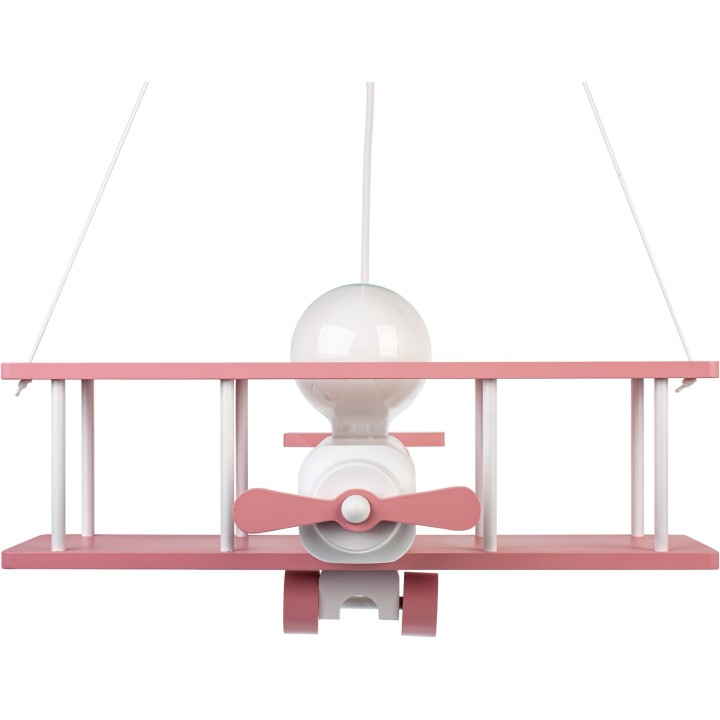 Hanging lamp Plane large pink and white