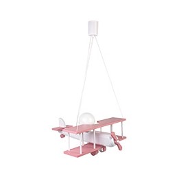 Hanging lamp Plane large pink and white