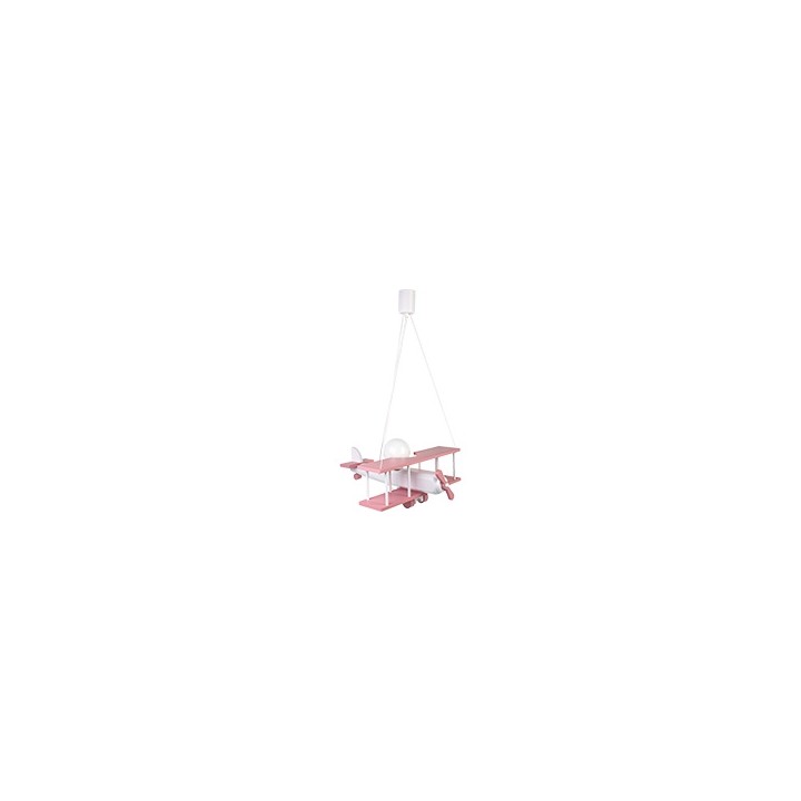 Hanging lamp Plane large pink and white