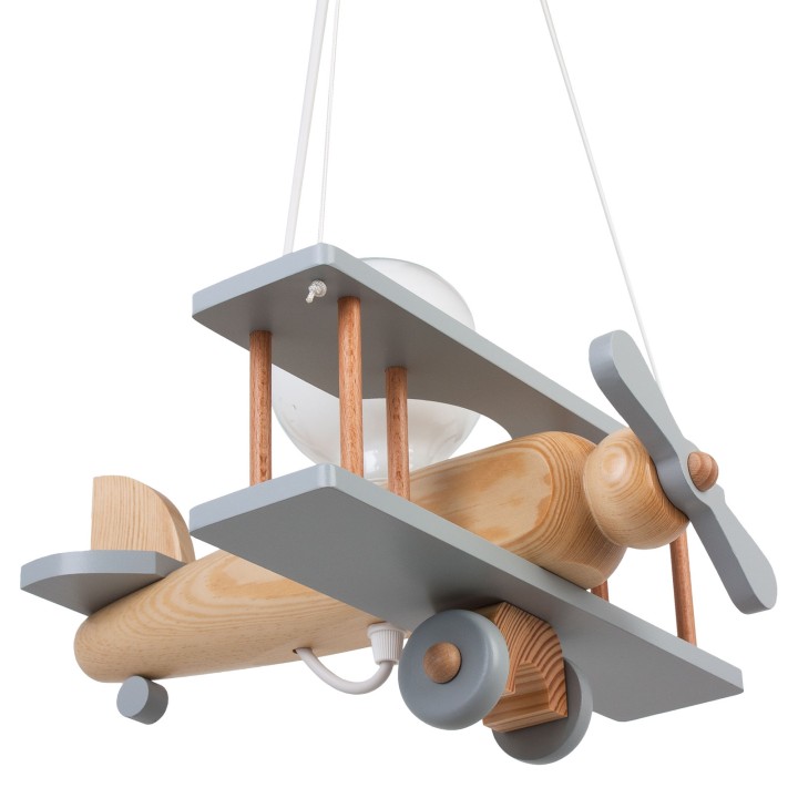 Hanging lamp Small grey-natural aircraft