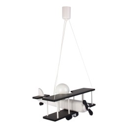 Hanging lamp Aeroplane large black and white