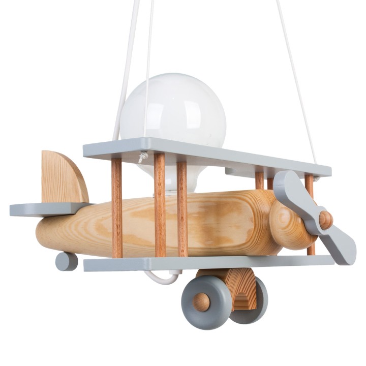 Hanging lamp Small grey-natural aircraft