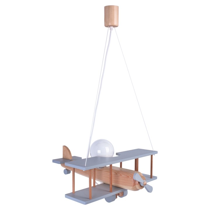 Hanging lamp Large grey-natural aircraft