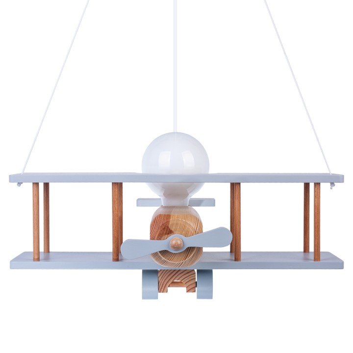 Hanging lamp Large grey-natural aircraft