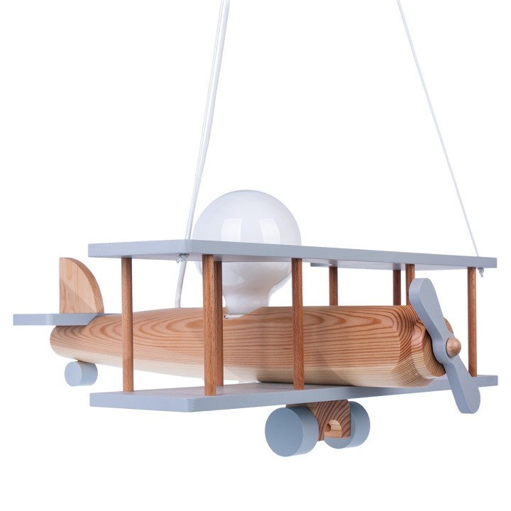 Hanging lamp Large grey-natural aircraft
