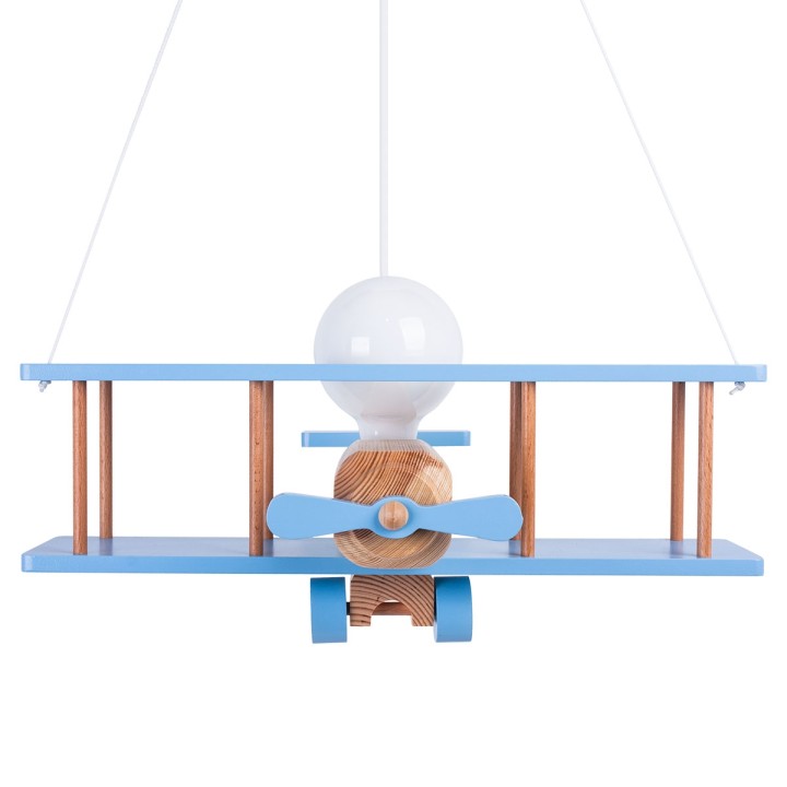 Hanging lamp Large blue-natural aircraft