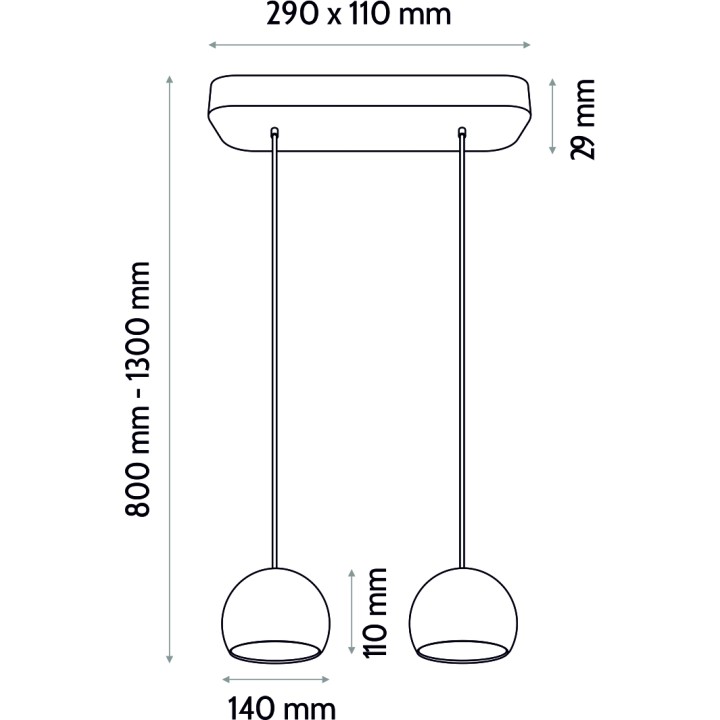 Hanging lamp BALLI-2