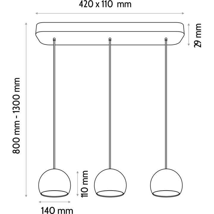 Hanging lamp BALLI-3