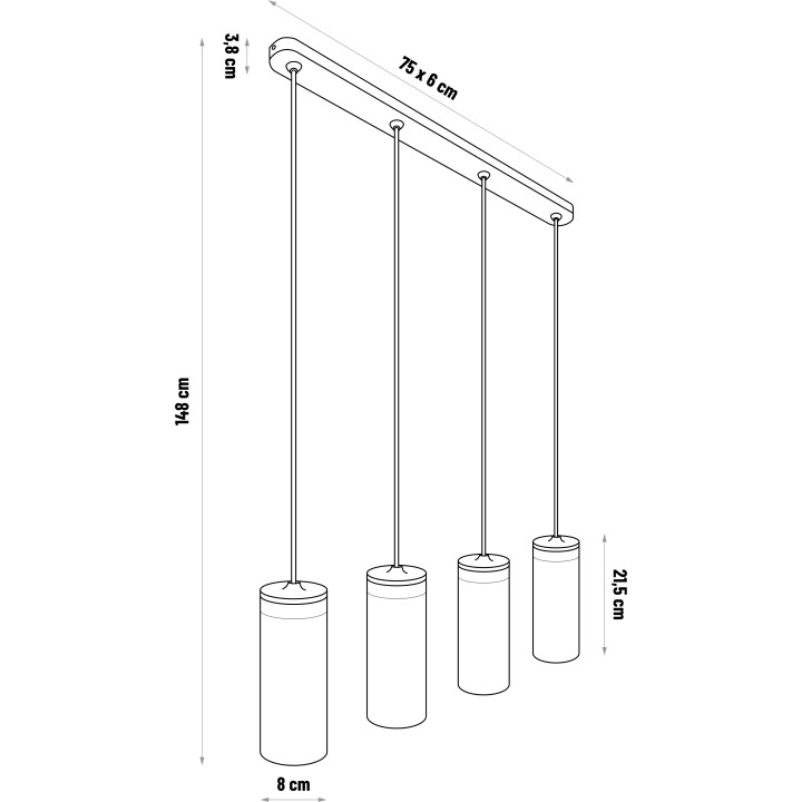 Hanging lamp BARREL-4