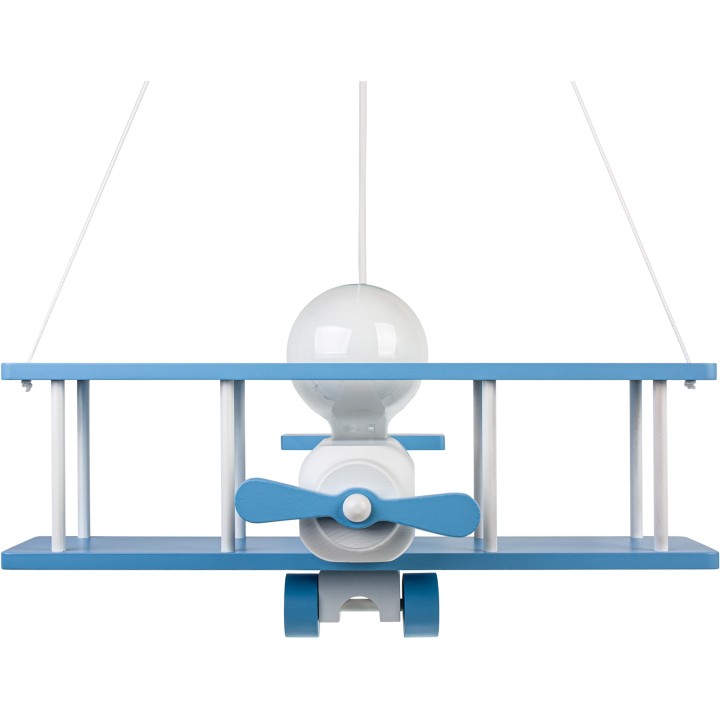 Hanging lamp Plane large blue and white