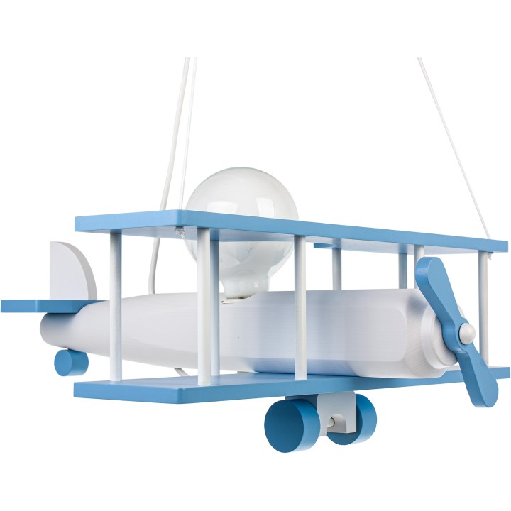 Hanging lamp Plane large blue and white