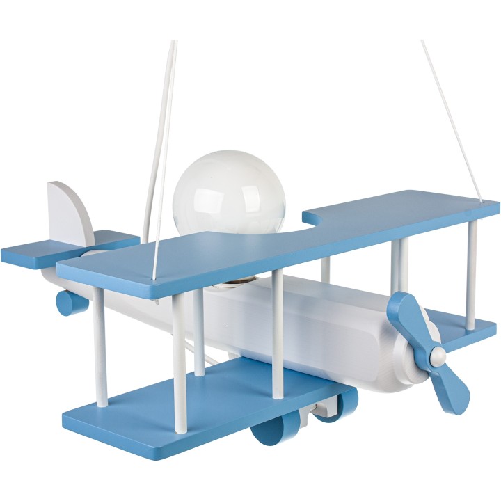 Hanging lamp Plane large blue and white