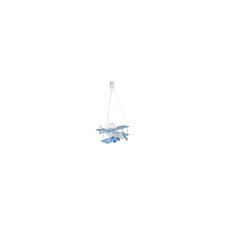 Hanging lamp Plane large blue and white