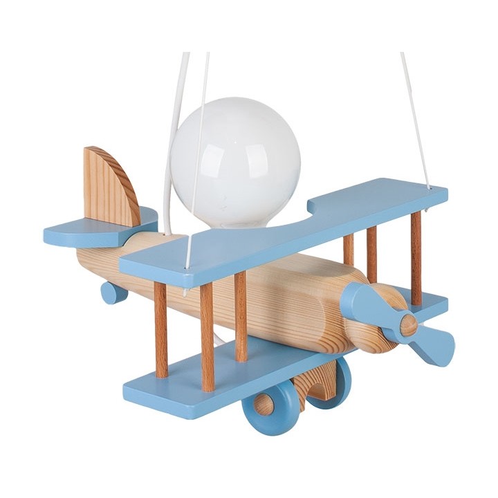 Hanging lamp Small blue-natural aircraft