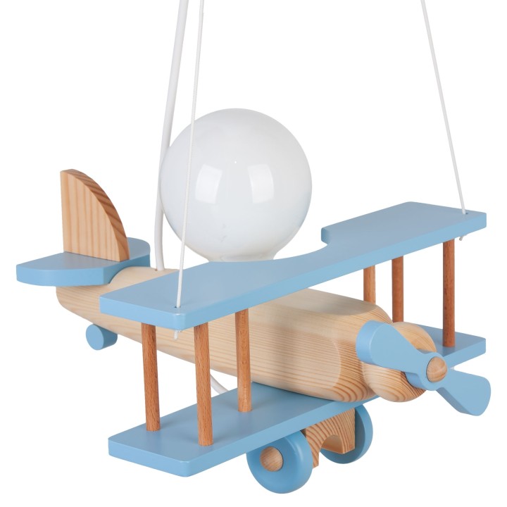 Hanging lamp Small blue-natural aircraft