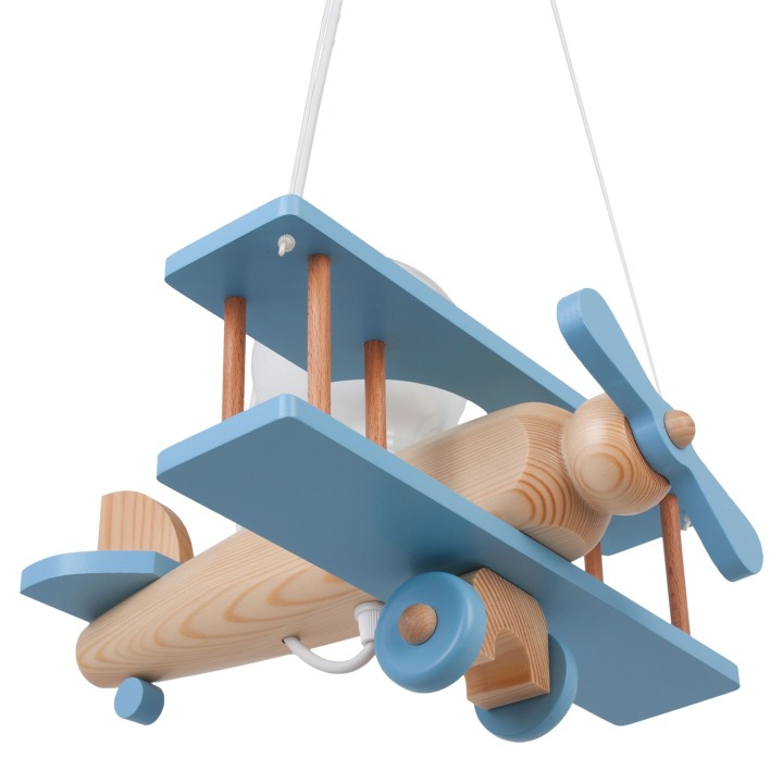 Hanging lamp Small blue-natural aircraft