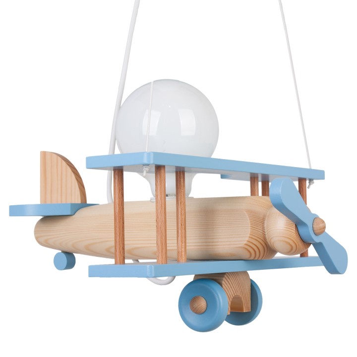 Hanging lamp Small blue-natural aircraft