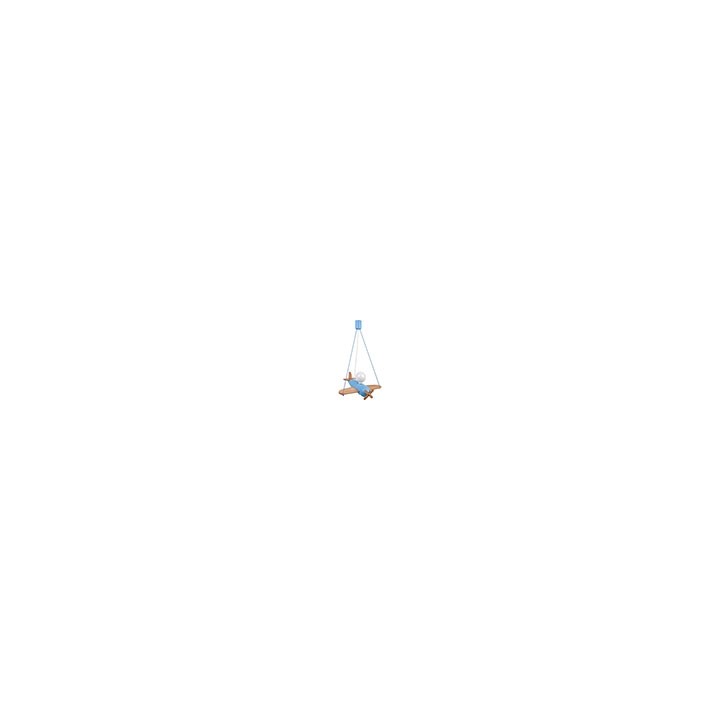 Hanging lamp Clipper natural-blue