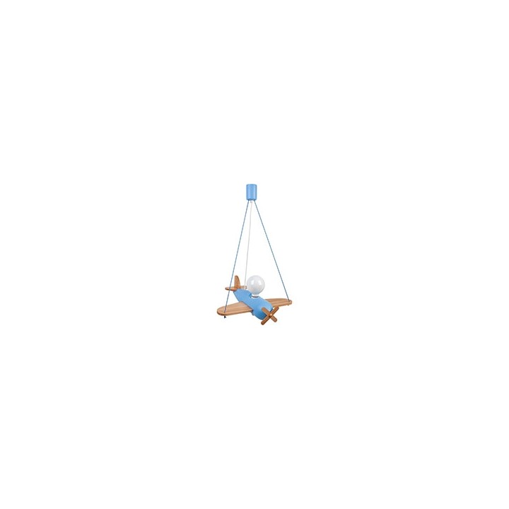 Hanging lamp Clipper natural-blue