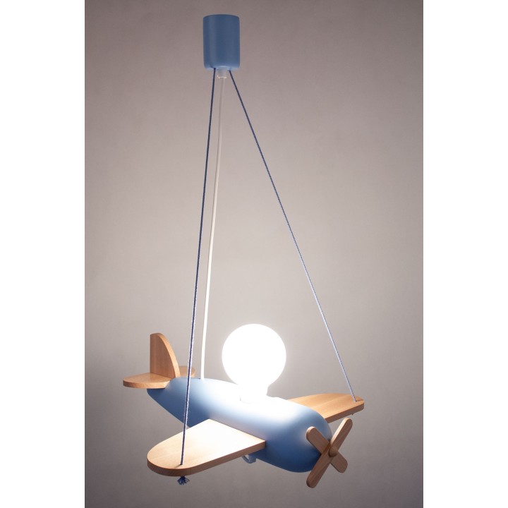 Hanging lamp Clipper natural-blue