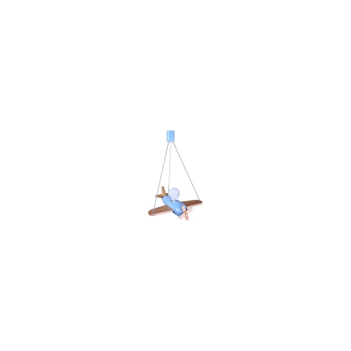 Hanging lamp Clipper natural-blue