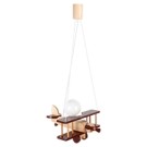 Hanging lamp Aeroplane small natural and brown