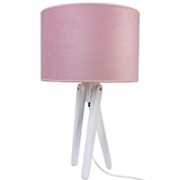 Table lamp white TRIVET powder pink