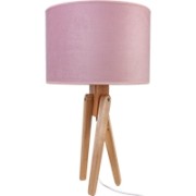 Natural table lamp TRIVET powder pink