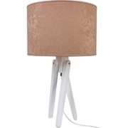 Table lamp white TRIVET beige