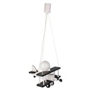 Hanging lamp Aeroplane small black and white