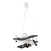 Hanging lamp Aeroplane large black and white