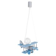 Hanging lamp Aeroplane small grey and blue