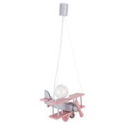 Hanging lamp Aeroplane small grey and pink
