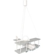 Hanging lamp Aeroplane large grey and white
