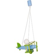Hanging lamp Aeroplane small green-blue