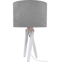 Table lamp white TRIVET grey