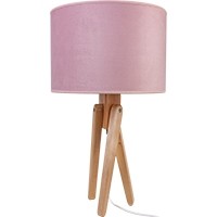 Natural table lamp TRIVET powder pink