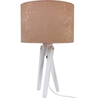 Table lamp white TRIVET beige