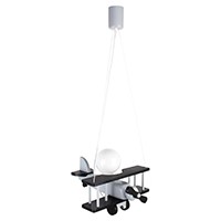 Hanging lamp Aeroplane small grey-black
