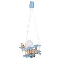 Hanging lamp Small blue-natural aircraft