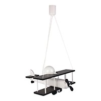 Hanging lamp Aeroplane large black and white