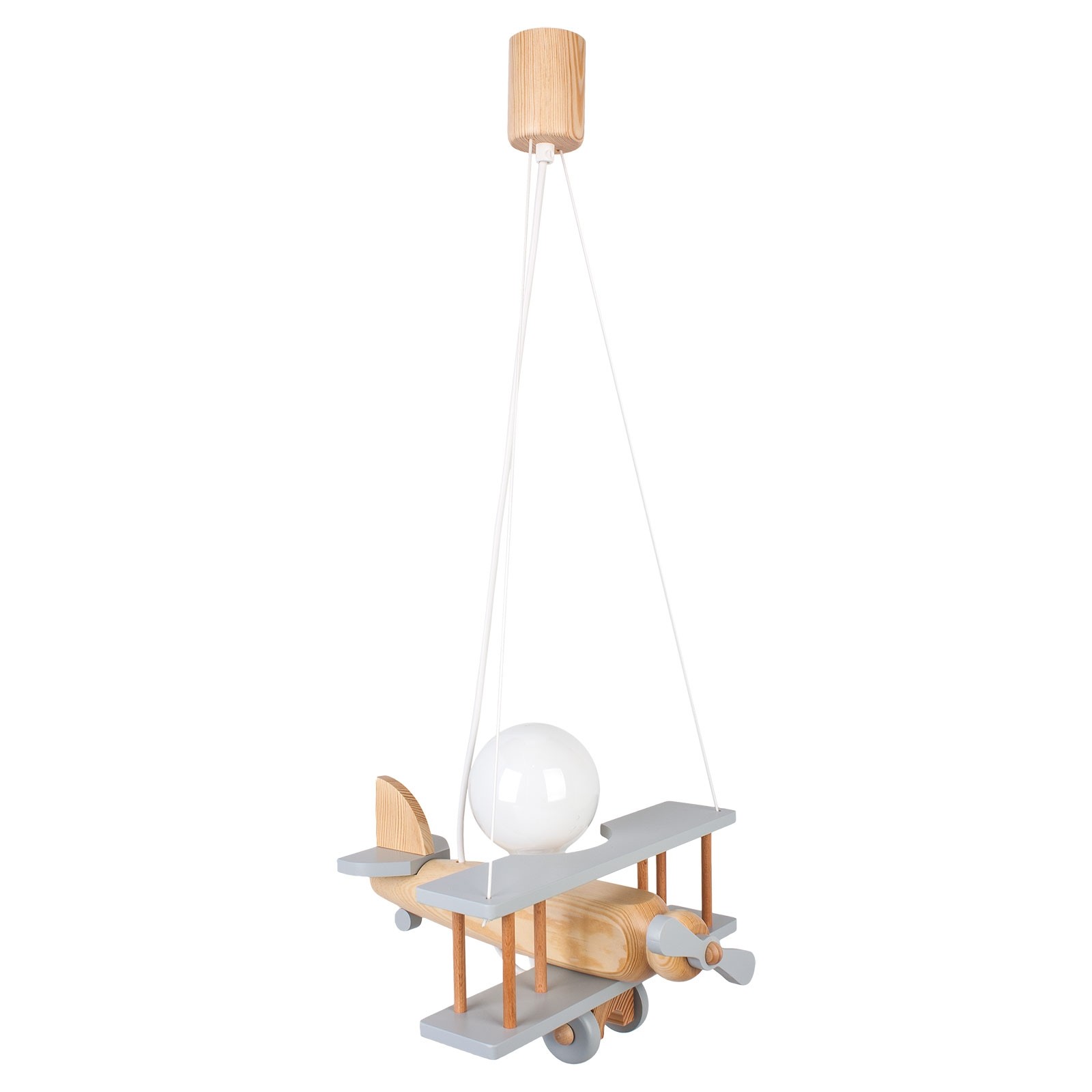 Hanging lamp Small grey-natural aircraft
