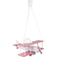 Hanging lamp Plane large pink and white