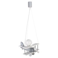 Hanging lamp Aeroplane small grey and white