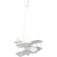 Hanging lamp Aeroplane large grey and white