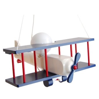 Hanging lamp Aeroplane large navy-white-red