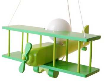 Hanging lamp Large airplane green - sedan