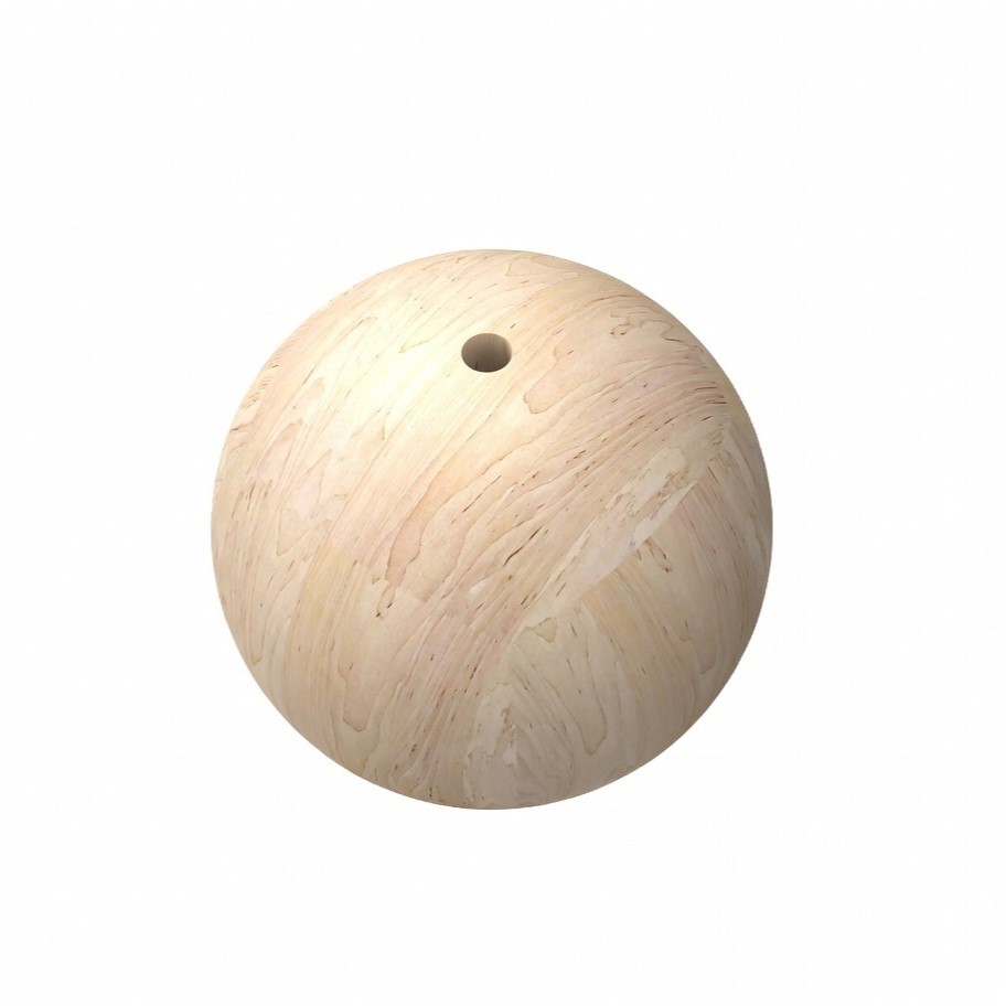 Wooden Alder Ball Diameter 100mm with a hole